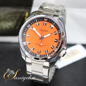 ساعت مردانه کارن مدل 8451 با صفحه نارنجی