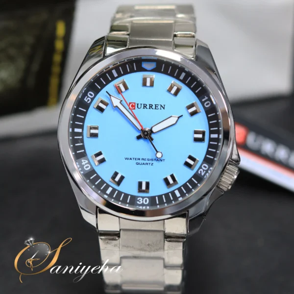 ساعت مردانه کارن 8451 استیل صفحه آبی | نمایندگی رسمی ثانیه‌ها