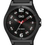 ساعت مچی کیو اند کیو V04A-005VY مردانه تمام مشکی ضدآب - نمایندگی ثانیهها