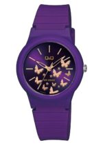 ساعت مچی کیو اند کیو V34A-002VY زنانه بنفش ضدآب - نمایندگی ثانیهها