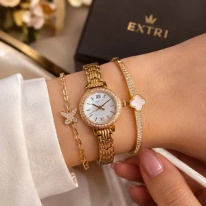 ساعت مچی زنانه اکستری مدل E1003B بند استیل